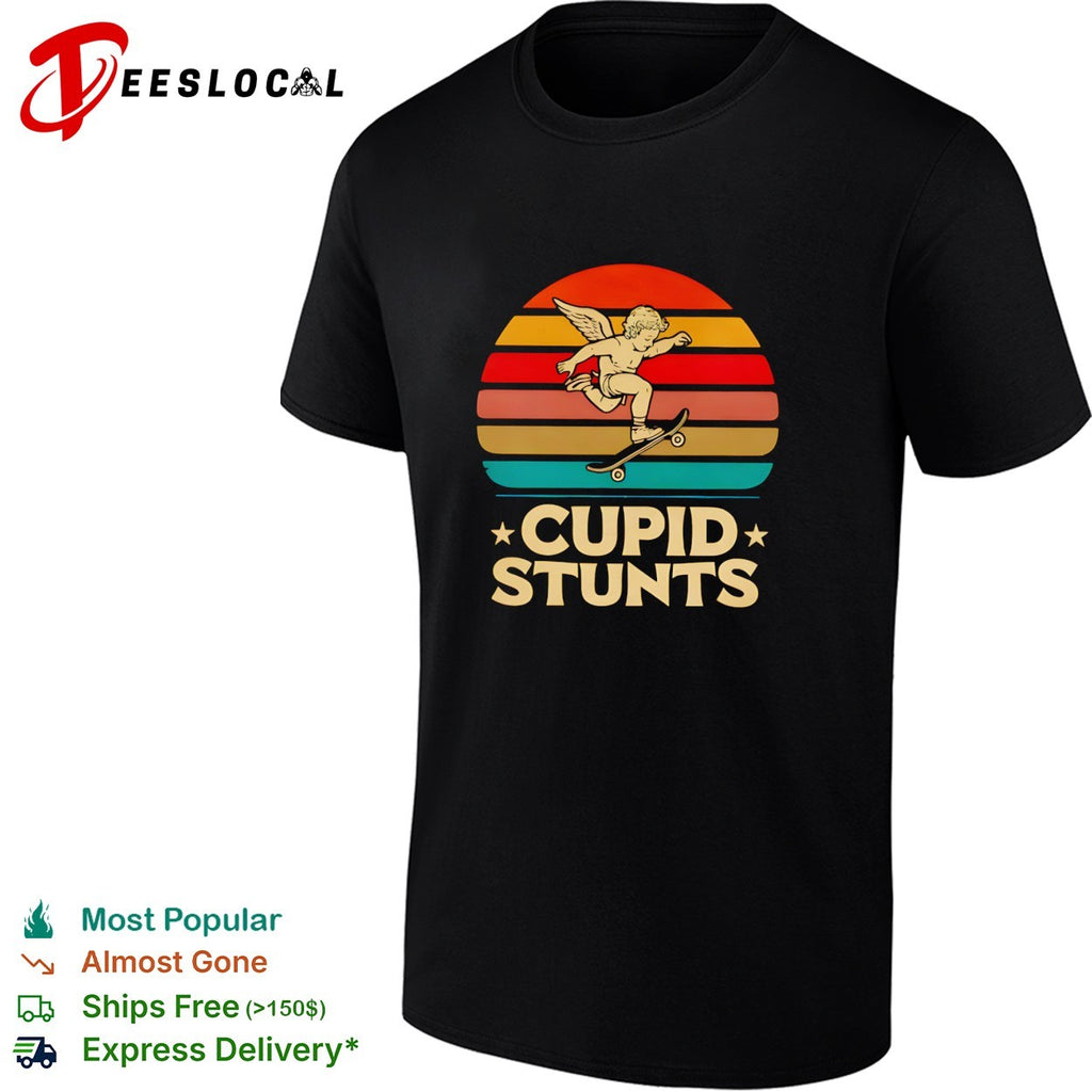 Cupid stunts cherub riding skateboard vintage sunset shirt