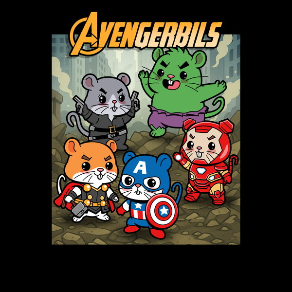 Cute Kawaii Super Hero Gerbils
