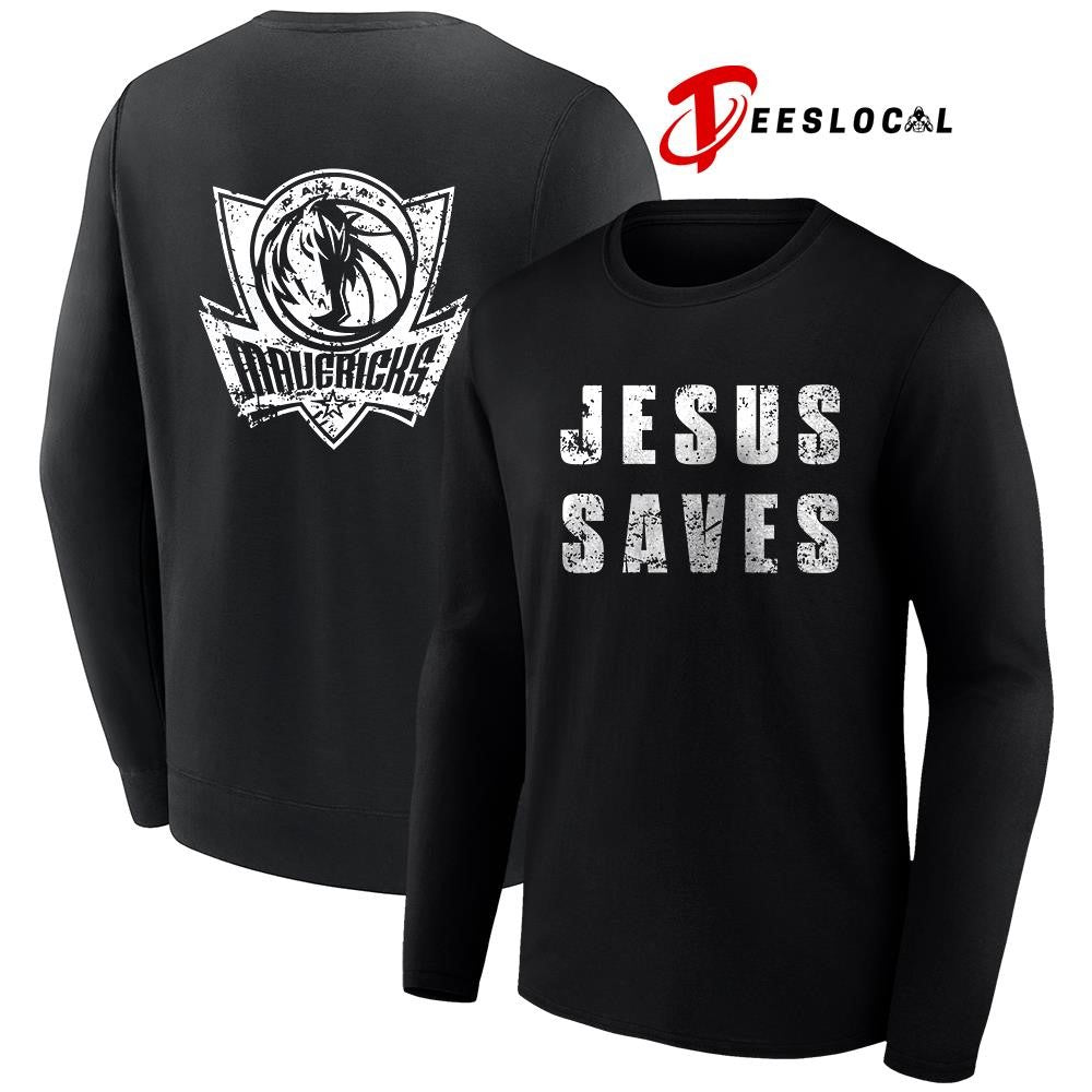 Dallas Mavericks Jesus saves shirt