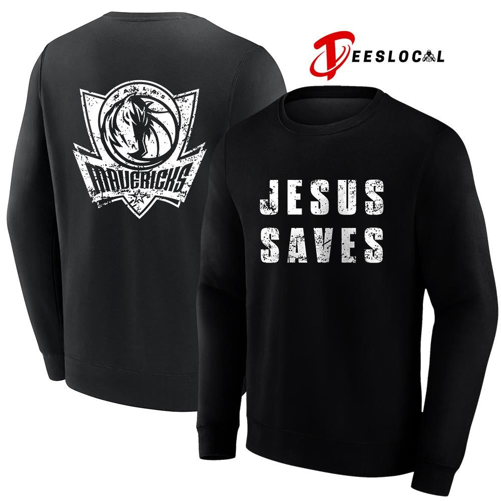Dallas Mavericks Jesus saves shirt