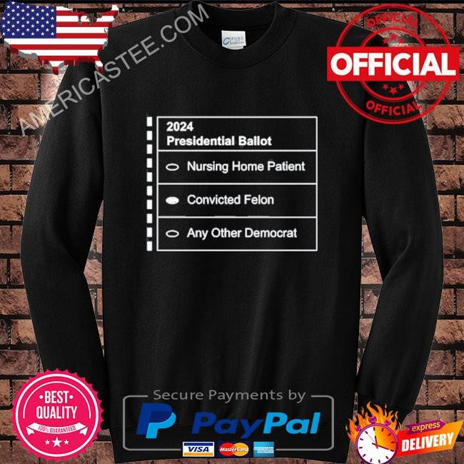 David J Harris Jr Wearing 2024 Presidential Ballot Tee Shirt