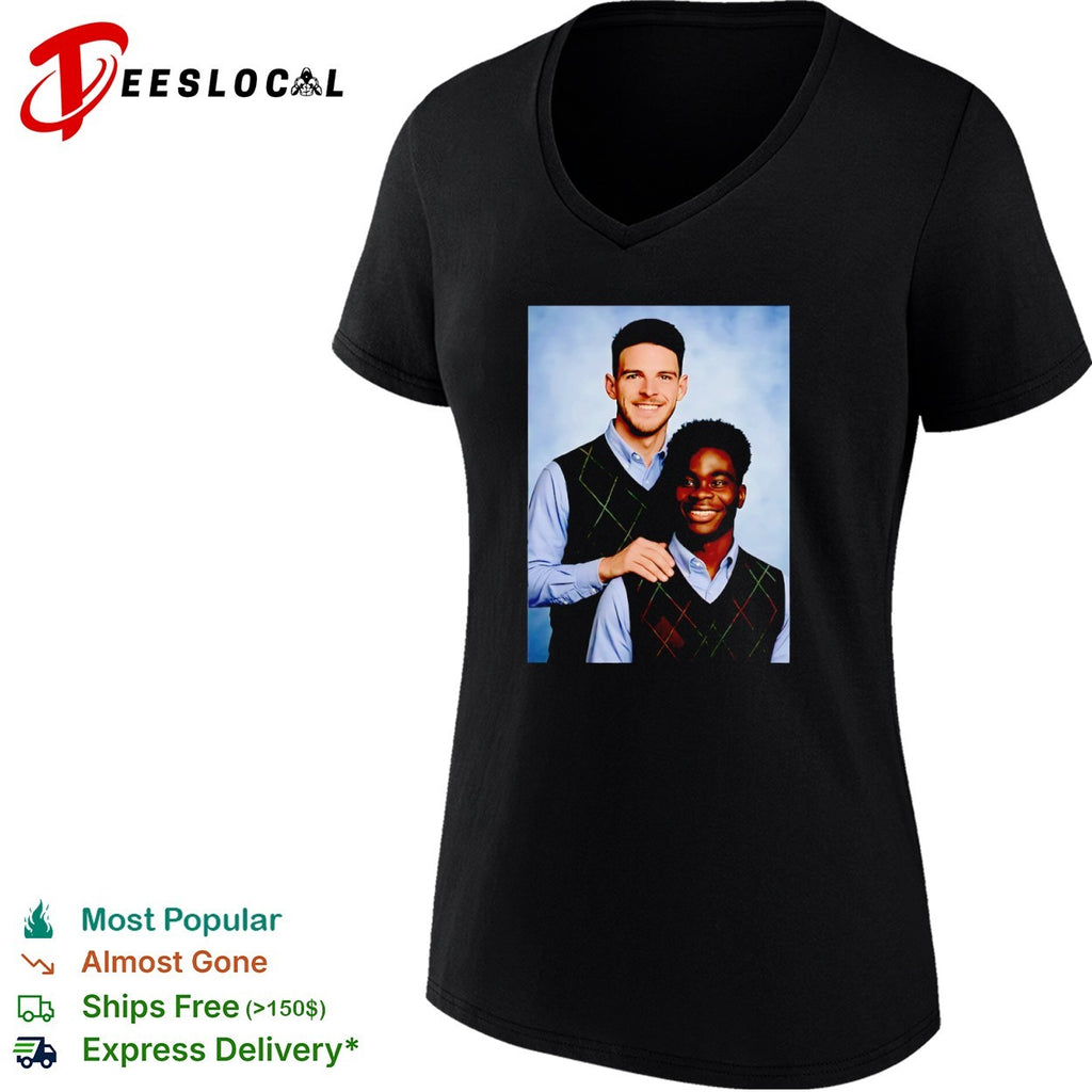Declan Rice and Bukayo Saka Arsenal FC Premier League Step Brothers shirt