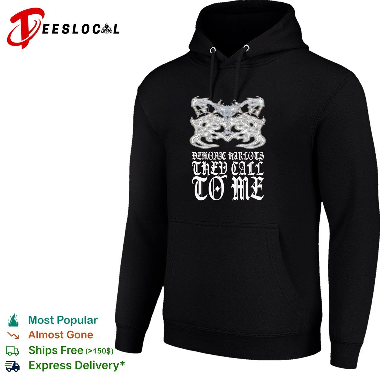 Demonic harlots they call to me gothic bat wing shirt