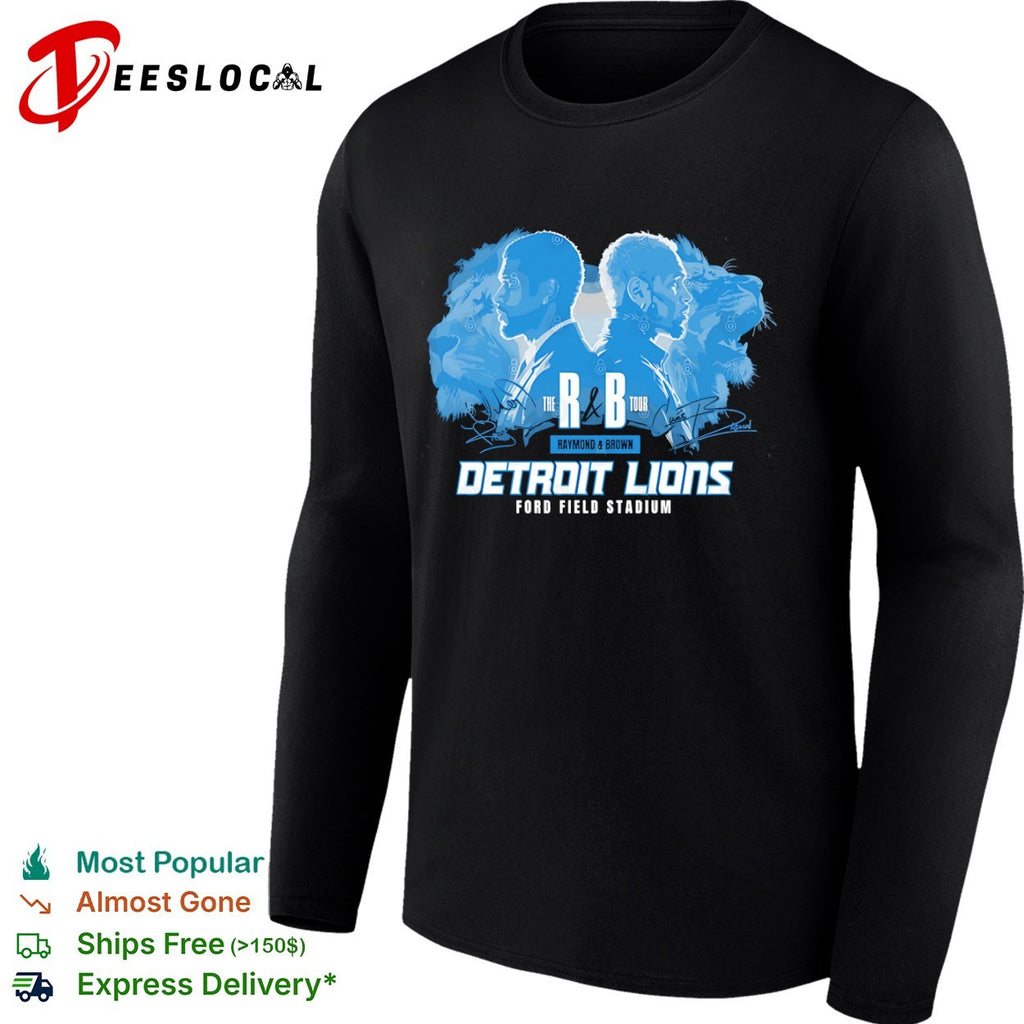 Detroit Lions the R B tour Raymond Brown Ford Field stadium animal faces shirt