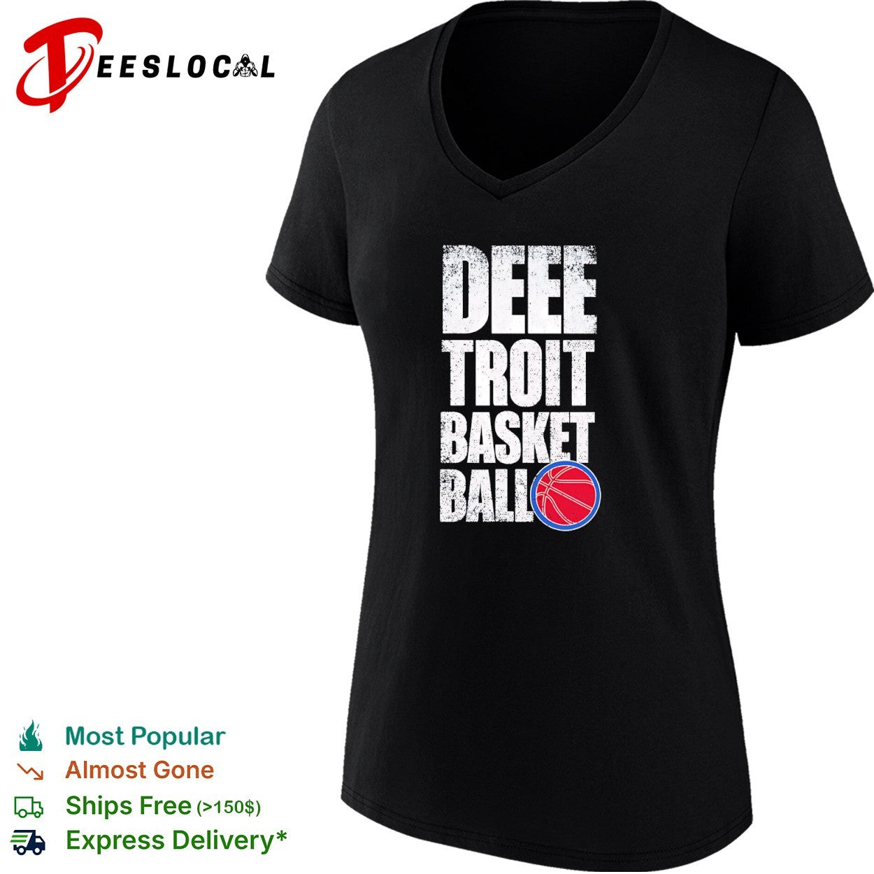 Detroit Pistons DEEE TROIT BASKET BALL basketball shirt