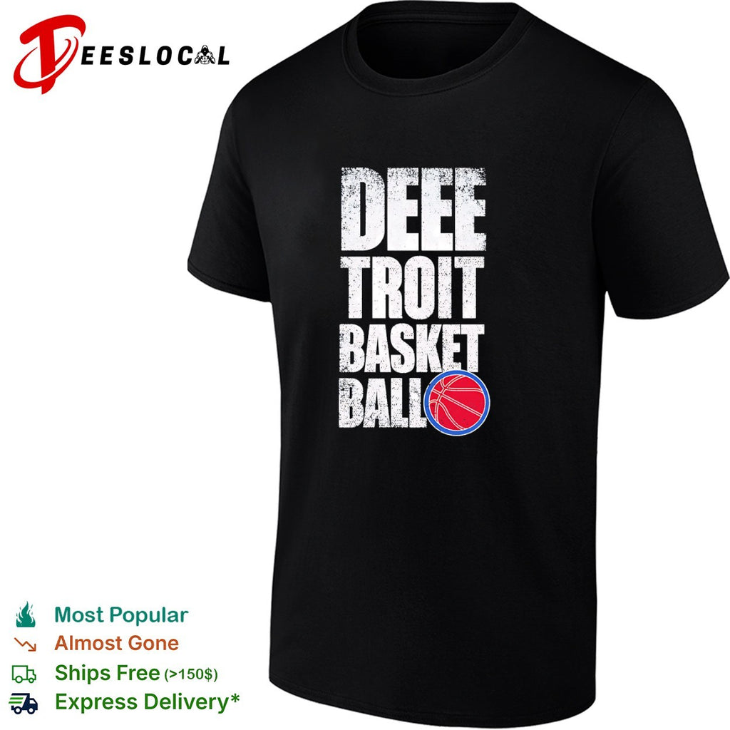 Detroit Pistons DEEE TROIT BASKET BALL basketball shirt