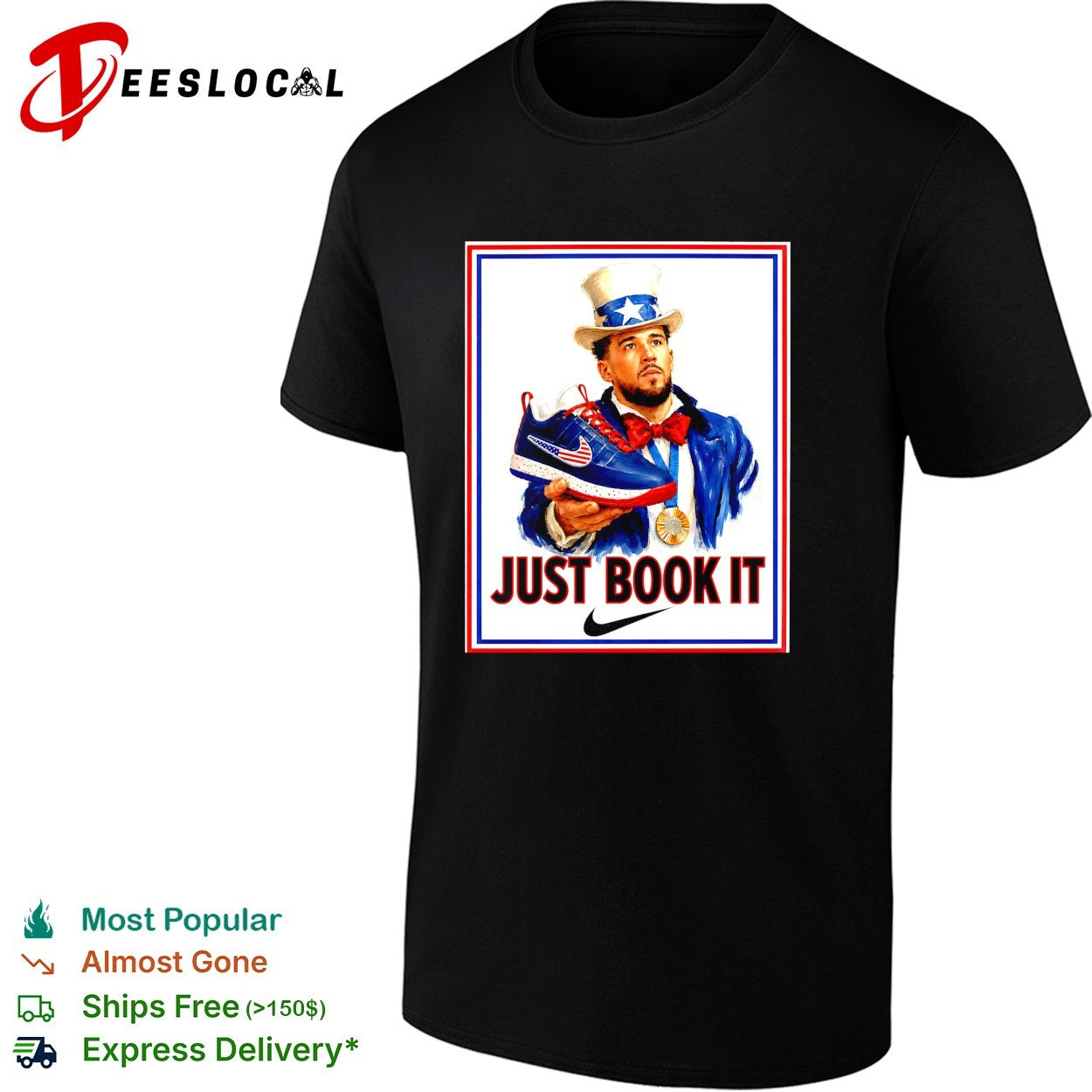 Devin Booker Uncle Sam just book it gold medal shirt