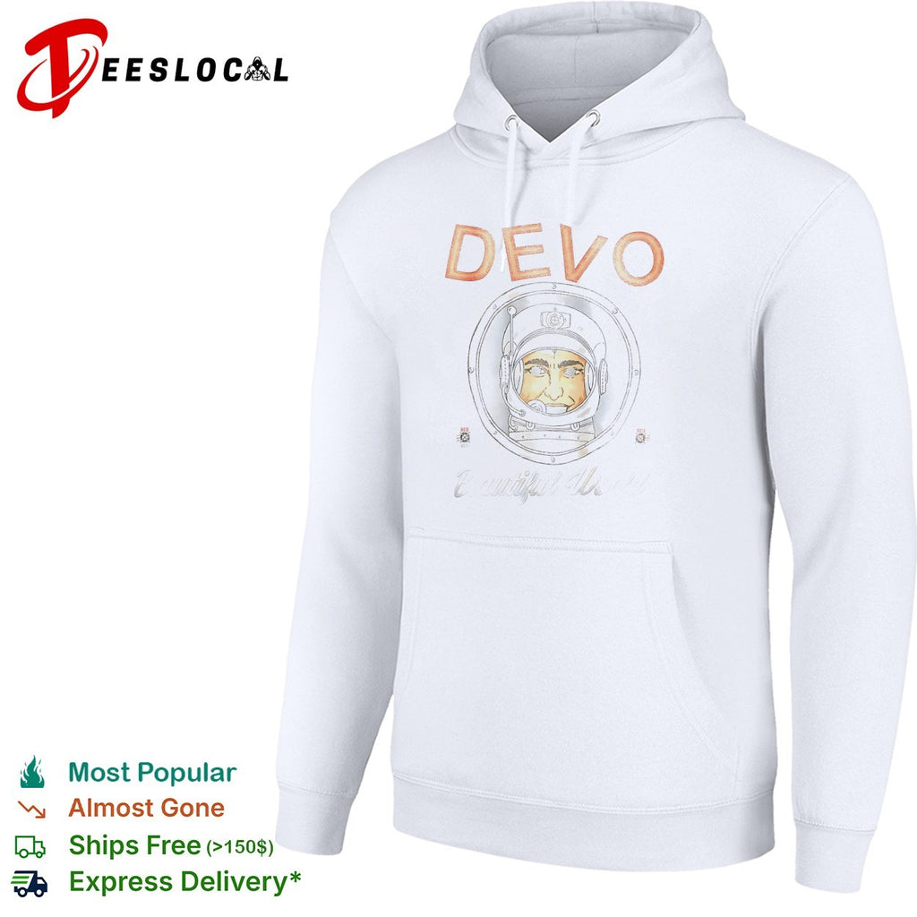Devo Beautiful World astronaut helmet 1981 all rights reserved shirt