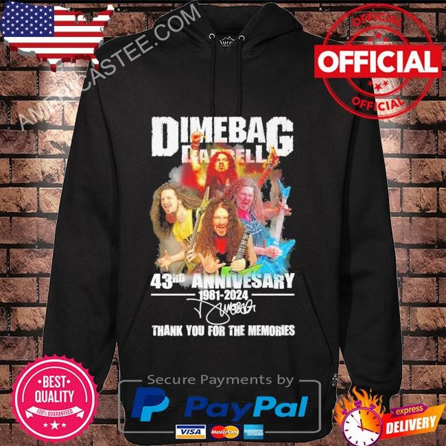 Dimebag darrell 43rd anniversary 1981-2024 thank you shirt