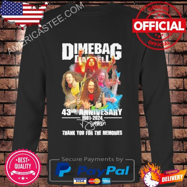 Dimebag darrell 43rd anniversary 1981-2024 thank you shirt