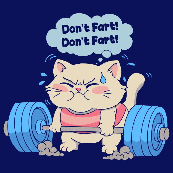Dont Fart Gym Cat