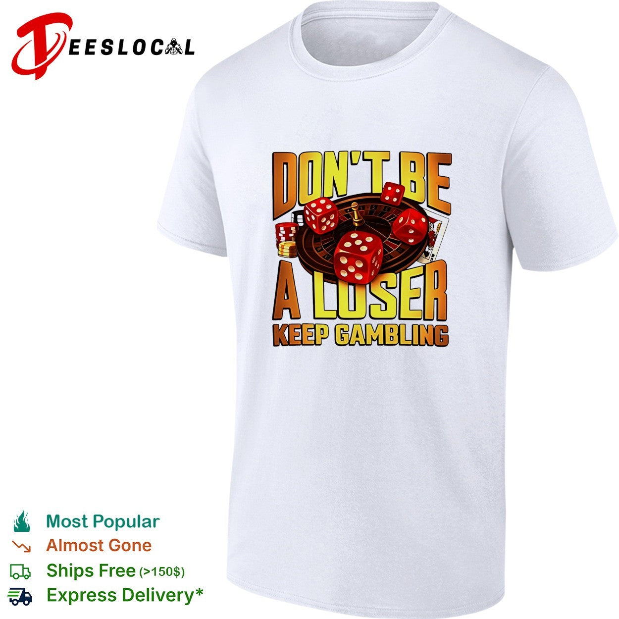 Don’t be a loser keep gambling Casino vintage shirt