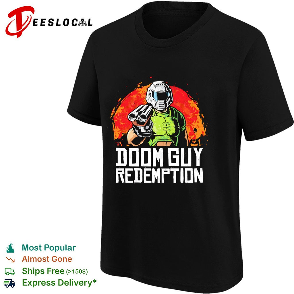 Doomguy in the style of Red Dead Redemption vintage shirt