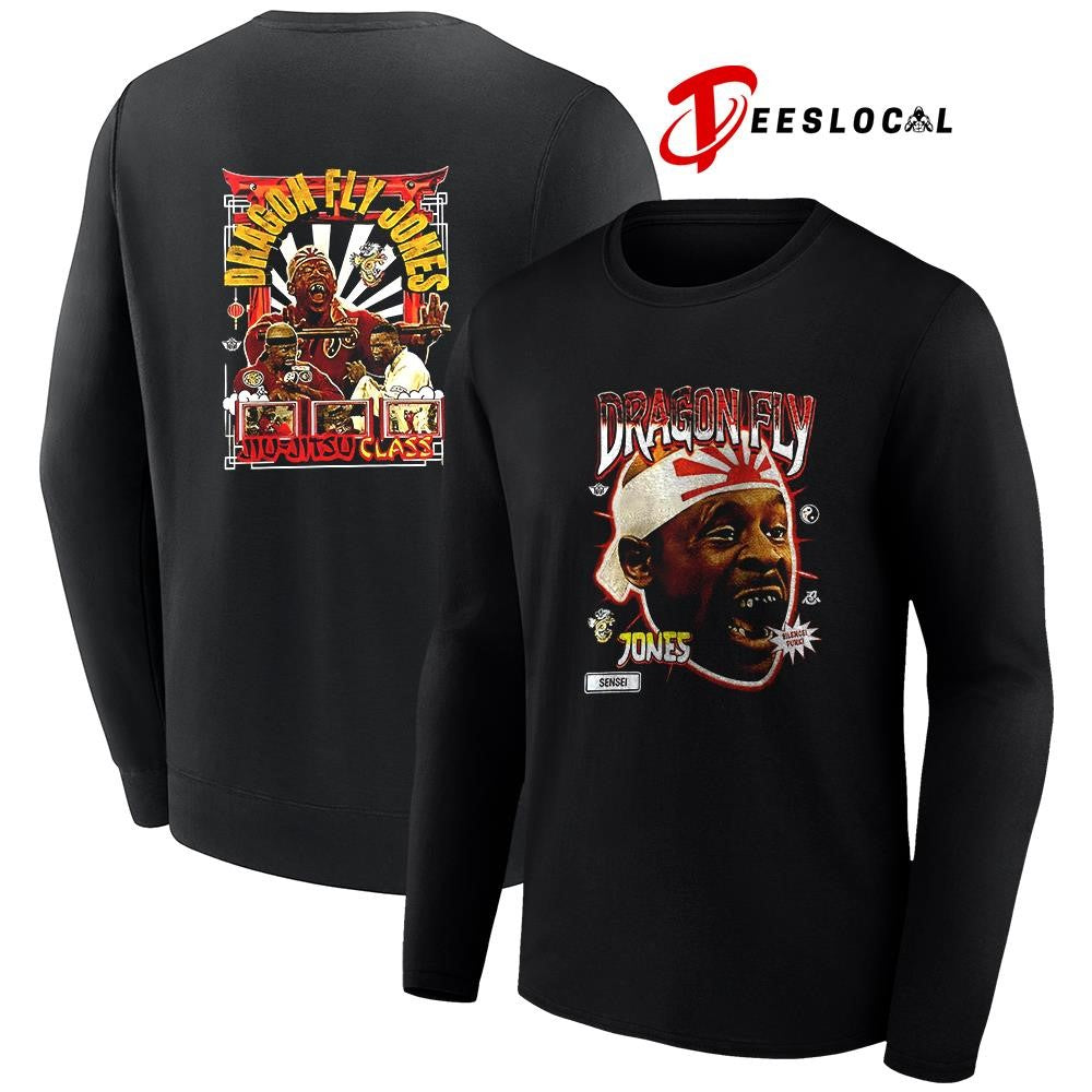 Dragon Fly Jones silence punk Jiu Jitsu class portrait graphic shirt
