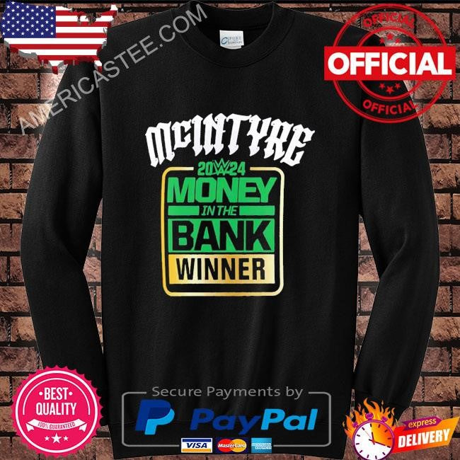 Drew mcintyre money in the bank 2024 winner shirt