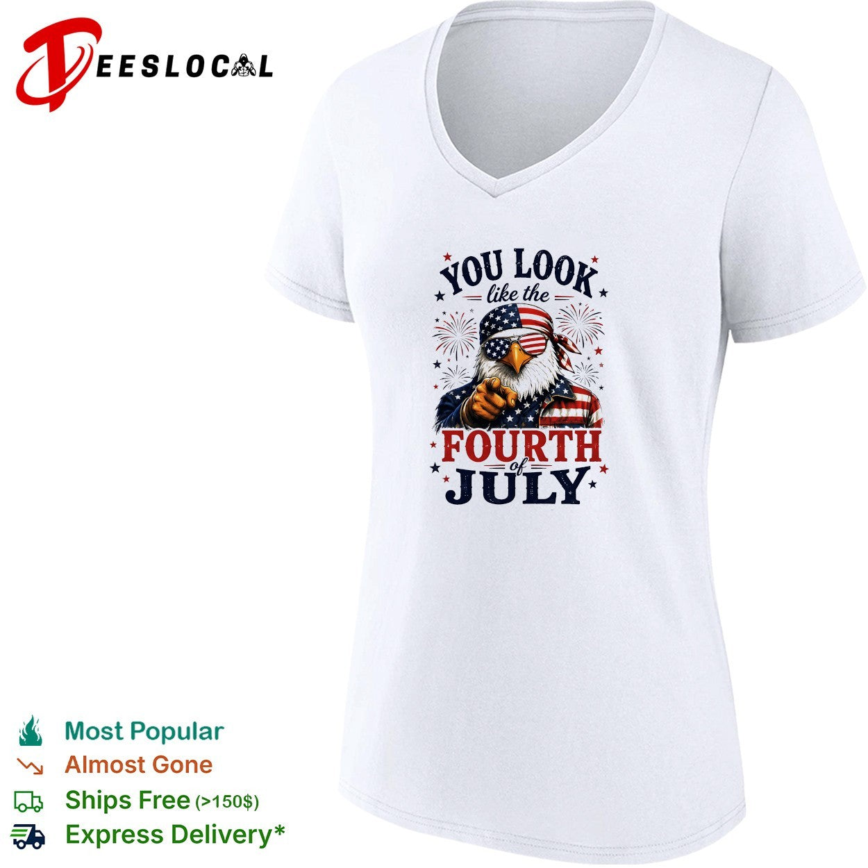 Eagle pointing you look like the Fourth of July shirt