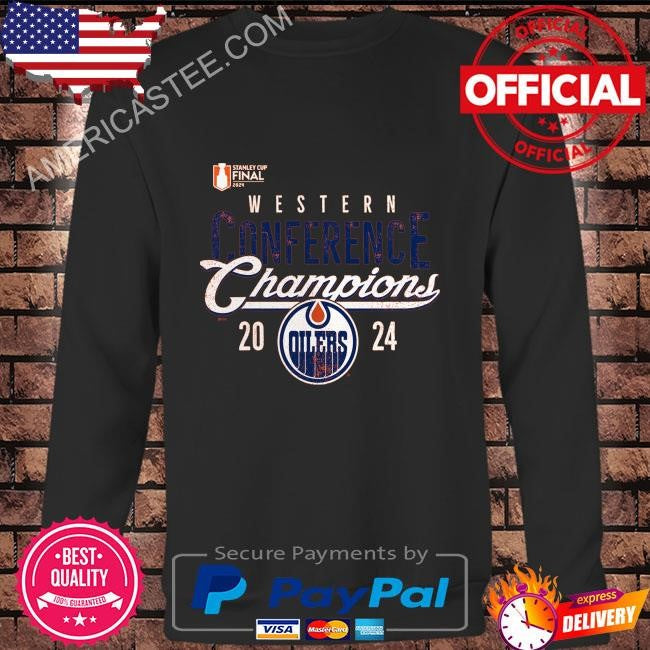 Edmonton oilers fanatics 2024 western conference champions tri-blend shirt