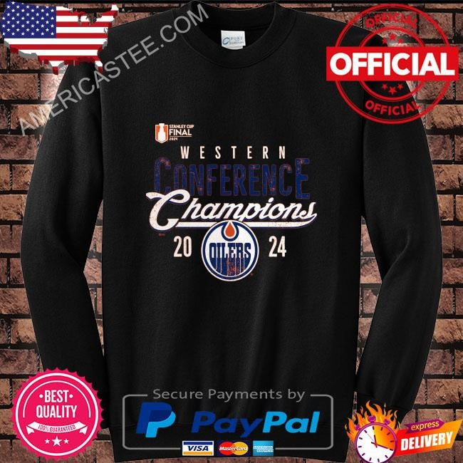Edmonton oilers fanatics 2024 western conference champions tri-blend shirt