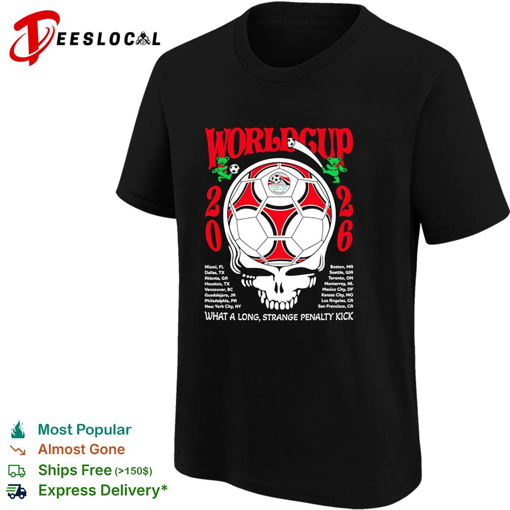 Egypt World Cup 2026 Grateful Dead steal your face what a long strange penalty kick shirt