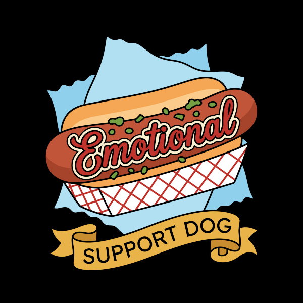 Emotional Support Dog Funny Hot