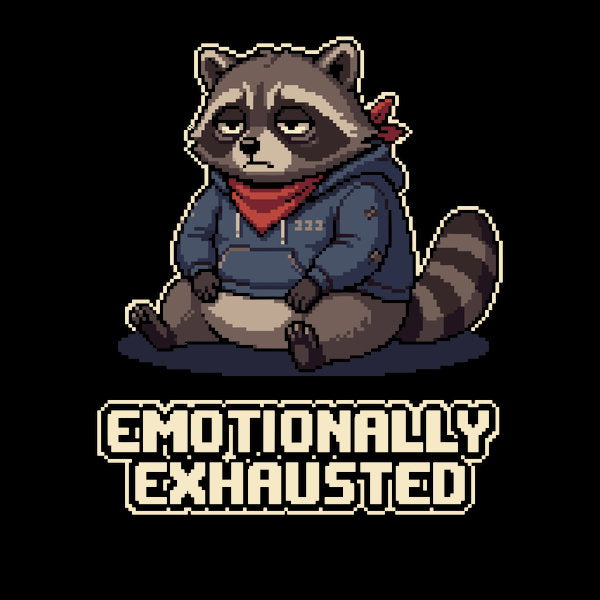 Emotionally Exhausted Raccoon