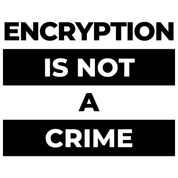 Encryption Is Not A Crime Black Print