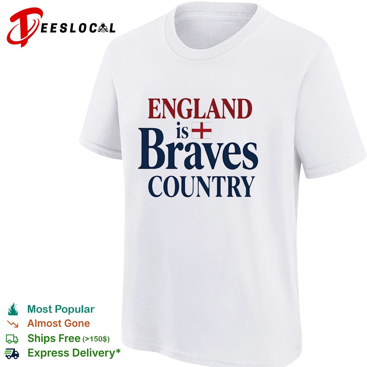 England is Braves Country England flag shirt