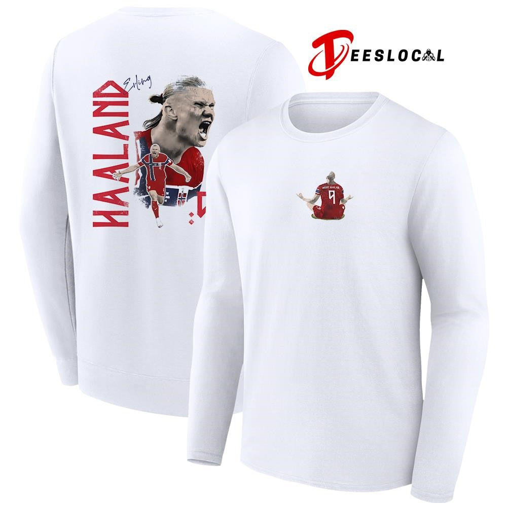 Erling Haaland Norge World Cup graphic pose shirt