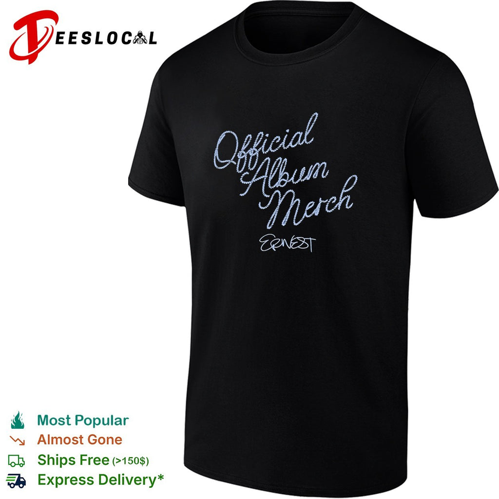 Ernest official album merch rope font shirt