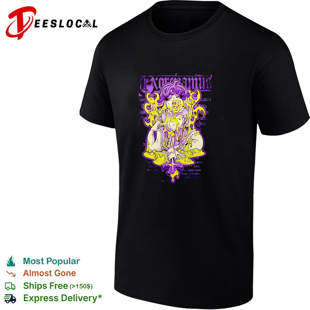 Exorcizamus possessed woman dripping slime exorcism shirt