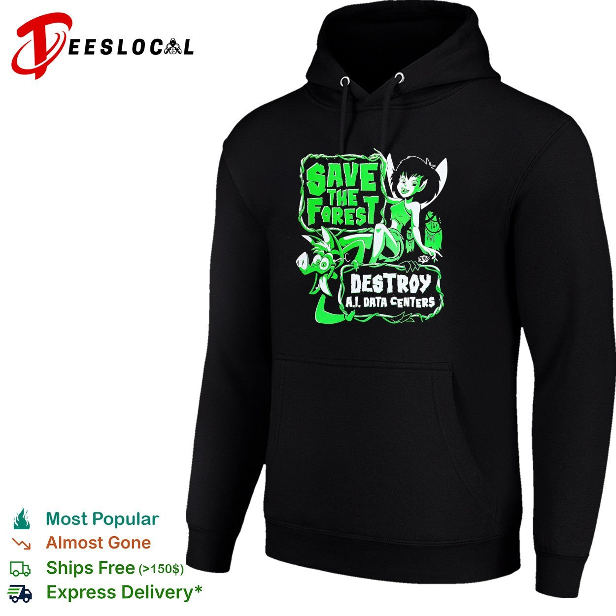 Fairy and goblin save the forest destroy AI data centers shirt