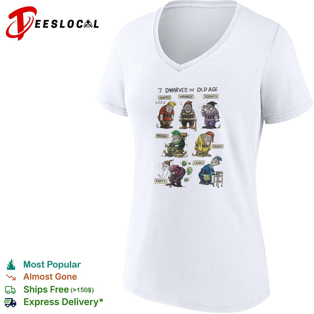 Fairy tale 7 dwarves of old age old men shirt