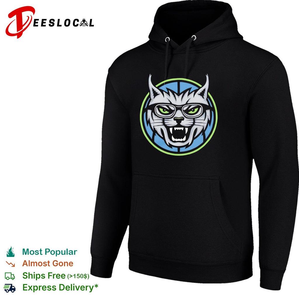 Fierce Cybernetic Cat style Minnesota Lynx logo shirt