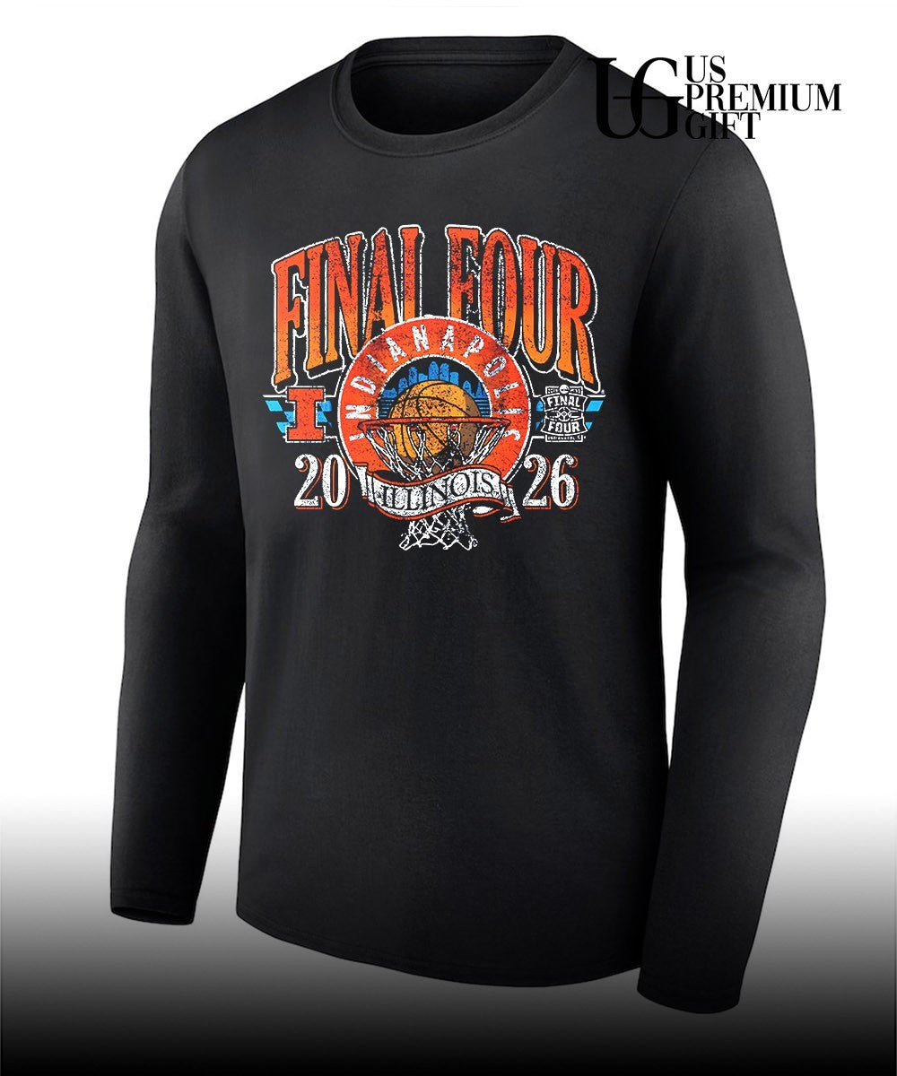Final Four Illinois Fighting Illini men’s basketball NCAA 2026 vintage shirt