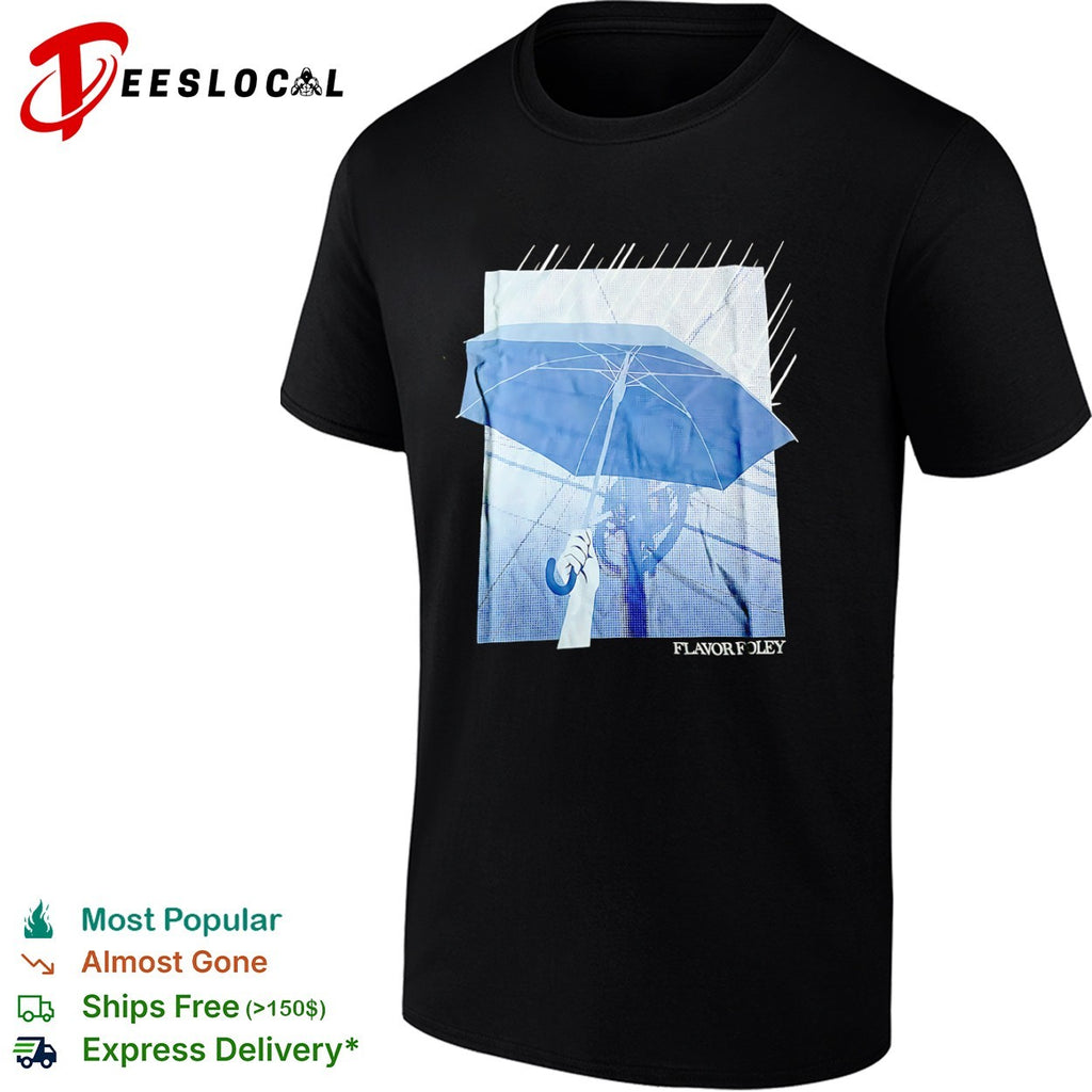Flavor Foley Umbrella rain street graphic shirt