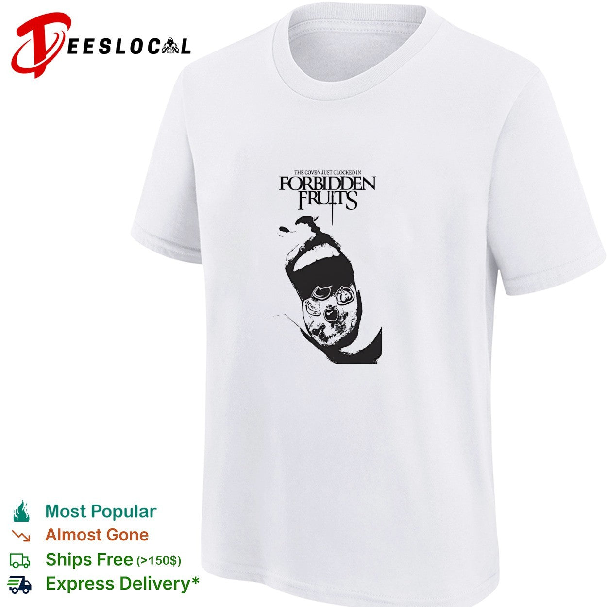 Forbidden Fruits the coven just clocked in screaming mouth shirt