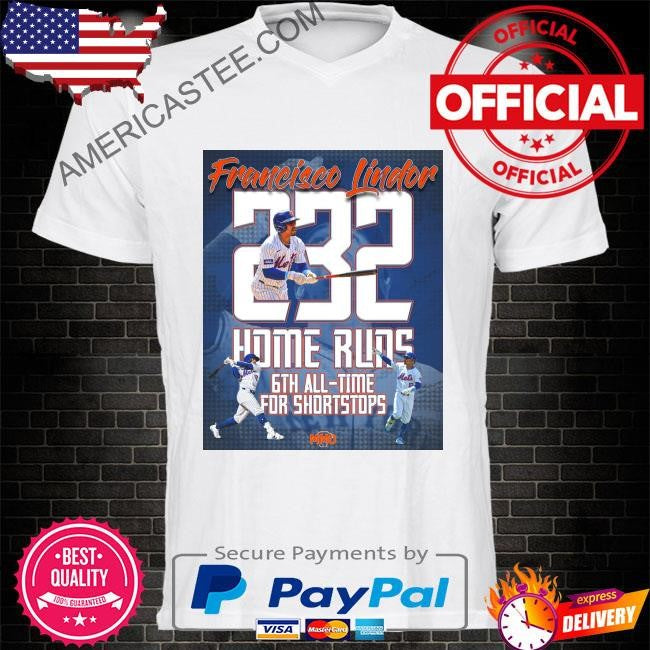 Francisco lindor is sixth all-time for home runs by a shortstop shirt