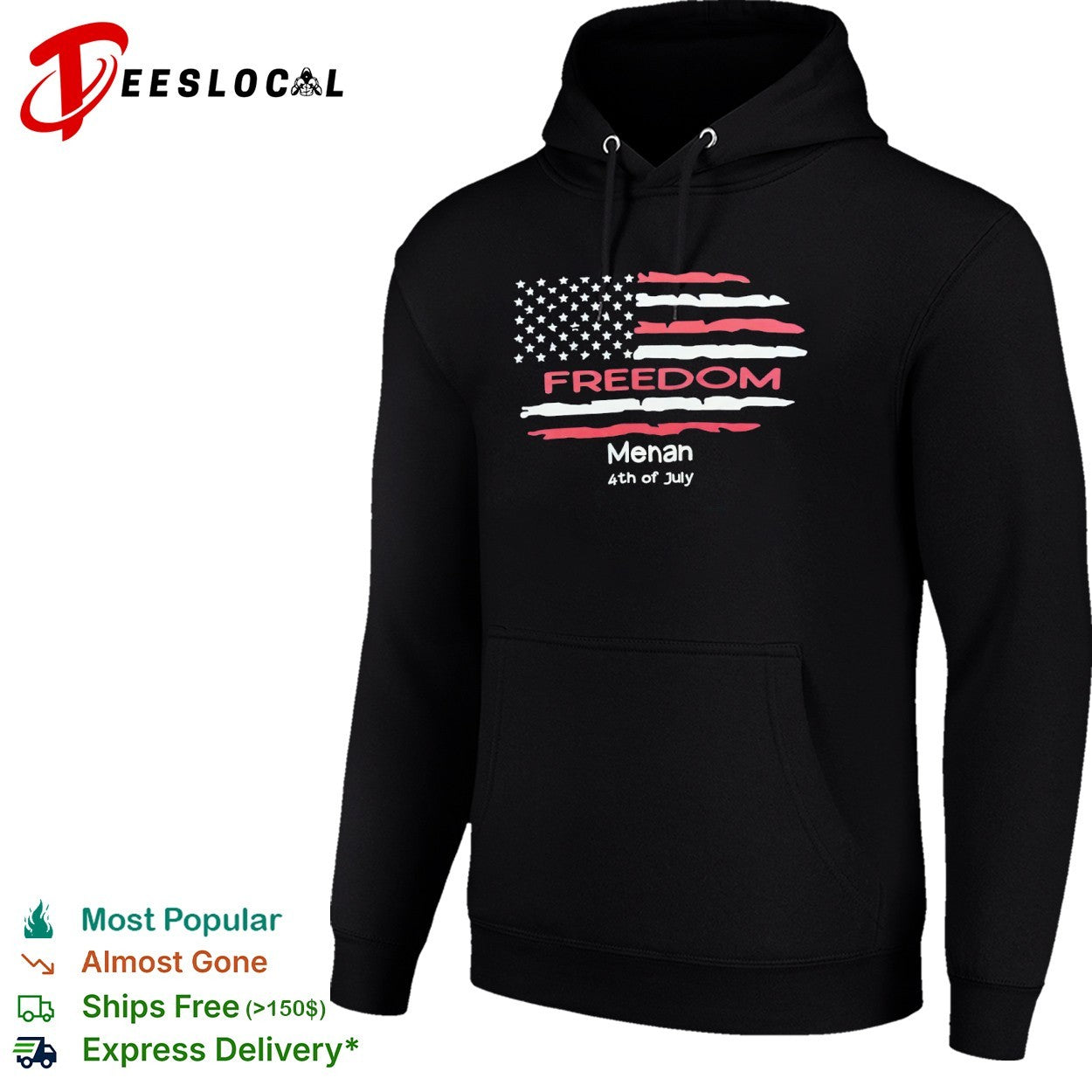 Freedom Menan 4th of July United States Flag Themed Patriotic Independence Day shirt