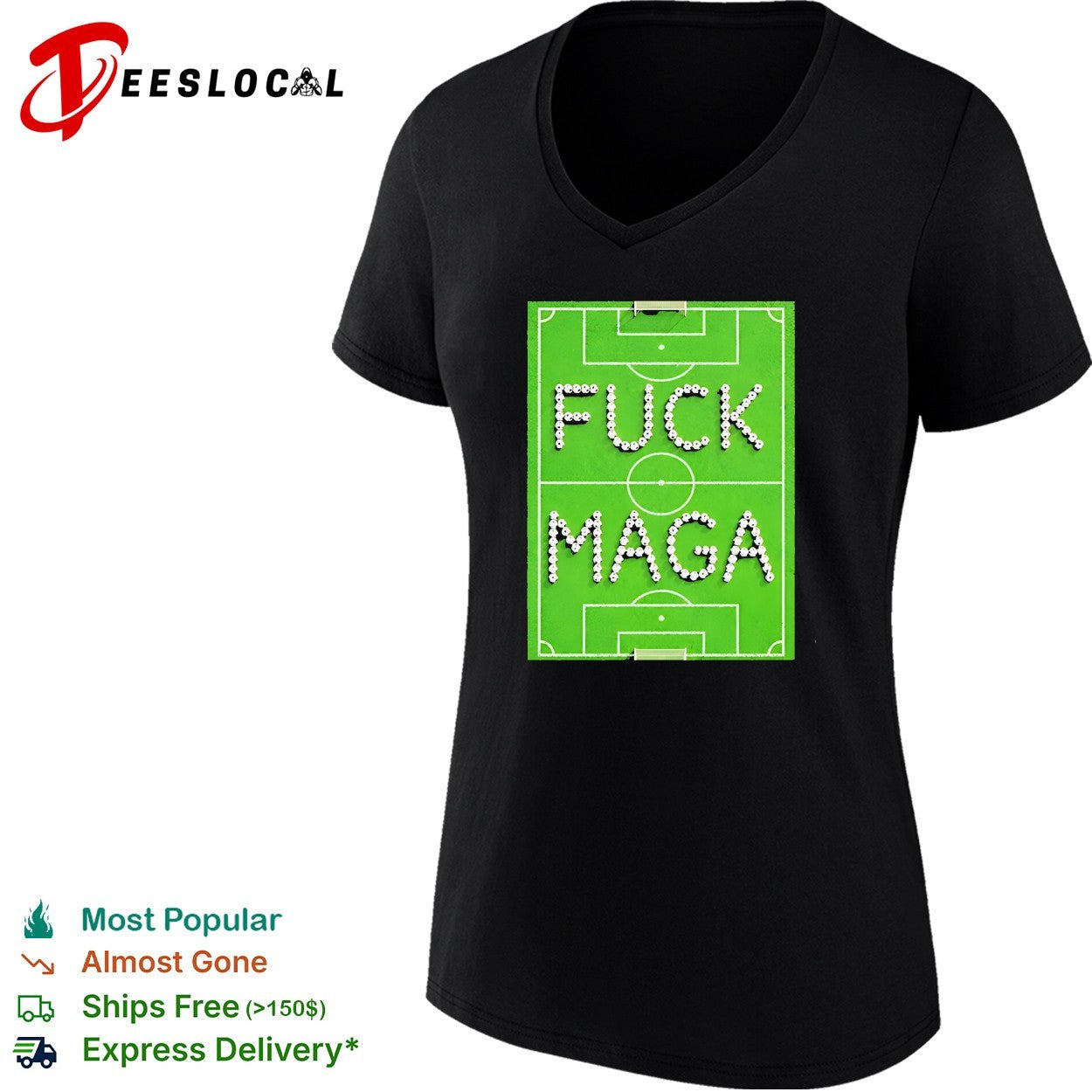 Fuck Maga Soccer Field football political protest shirt