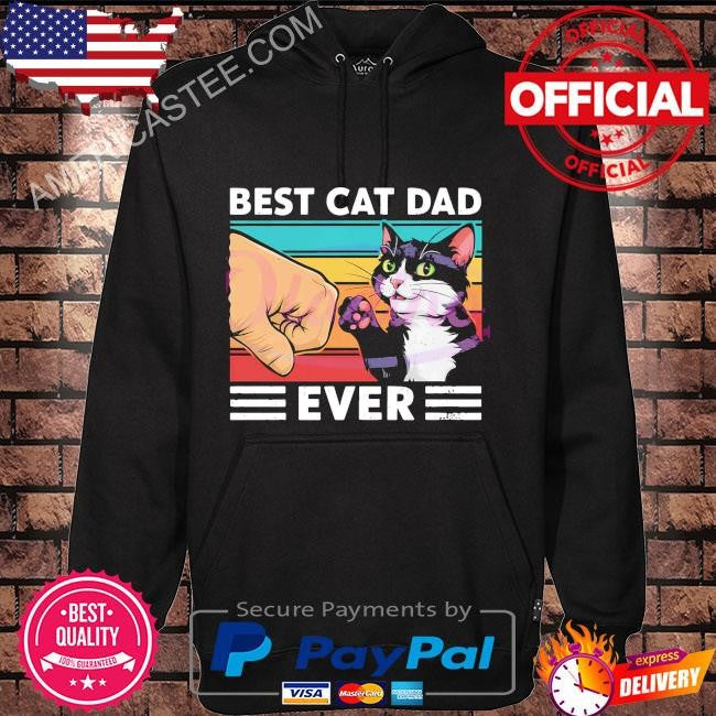Funny best cat dad ever fist bump shirt
