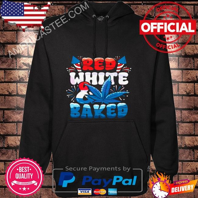 Funny weed cannabis red white and baked shirt