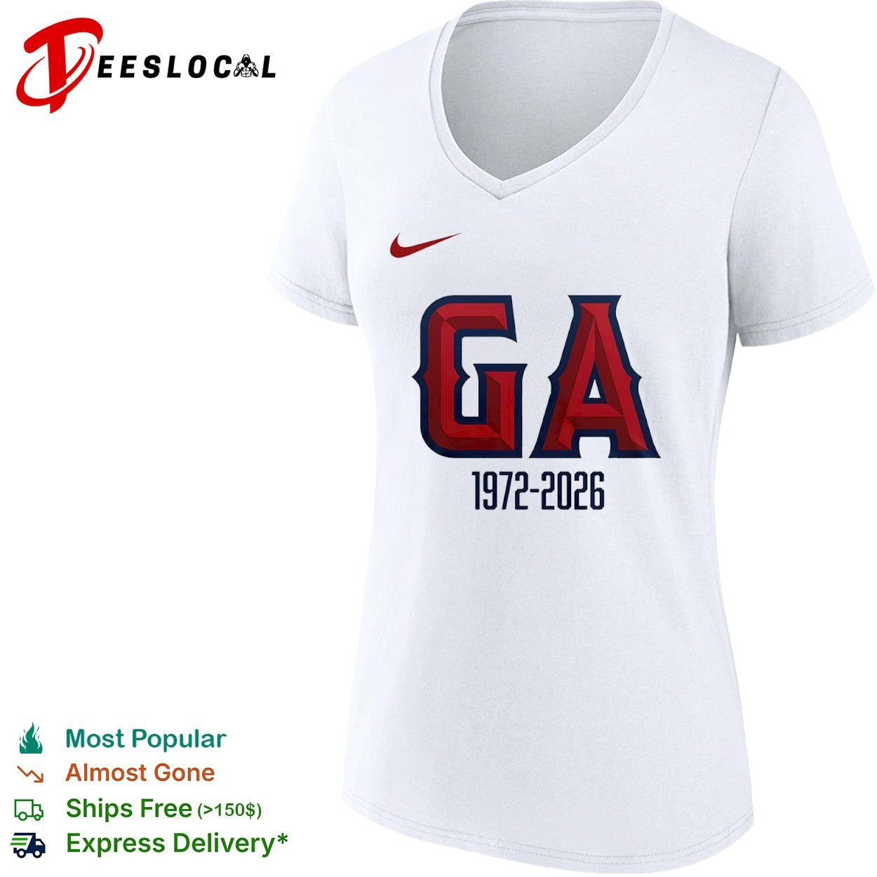 GA 1972 2026 Memorial Commemorative shirt