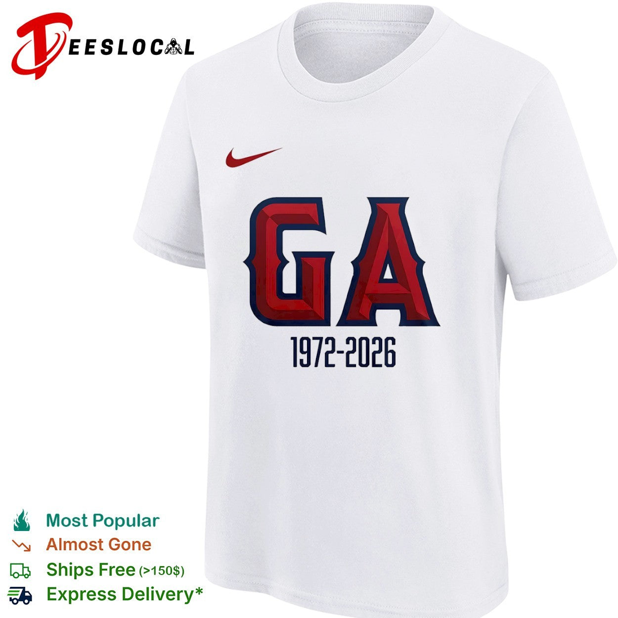 GA 1972 2026 Memorial Commemorative shirt