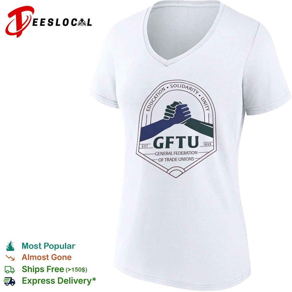 GFTU General Federation of Trade Unions education solidarity unity 1899 handshake shirt