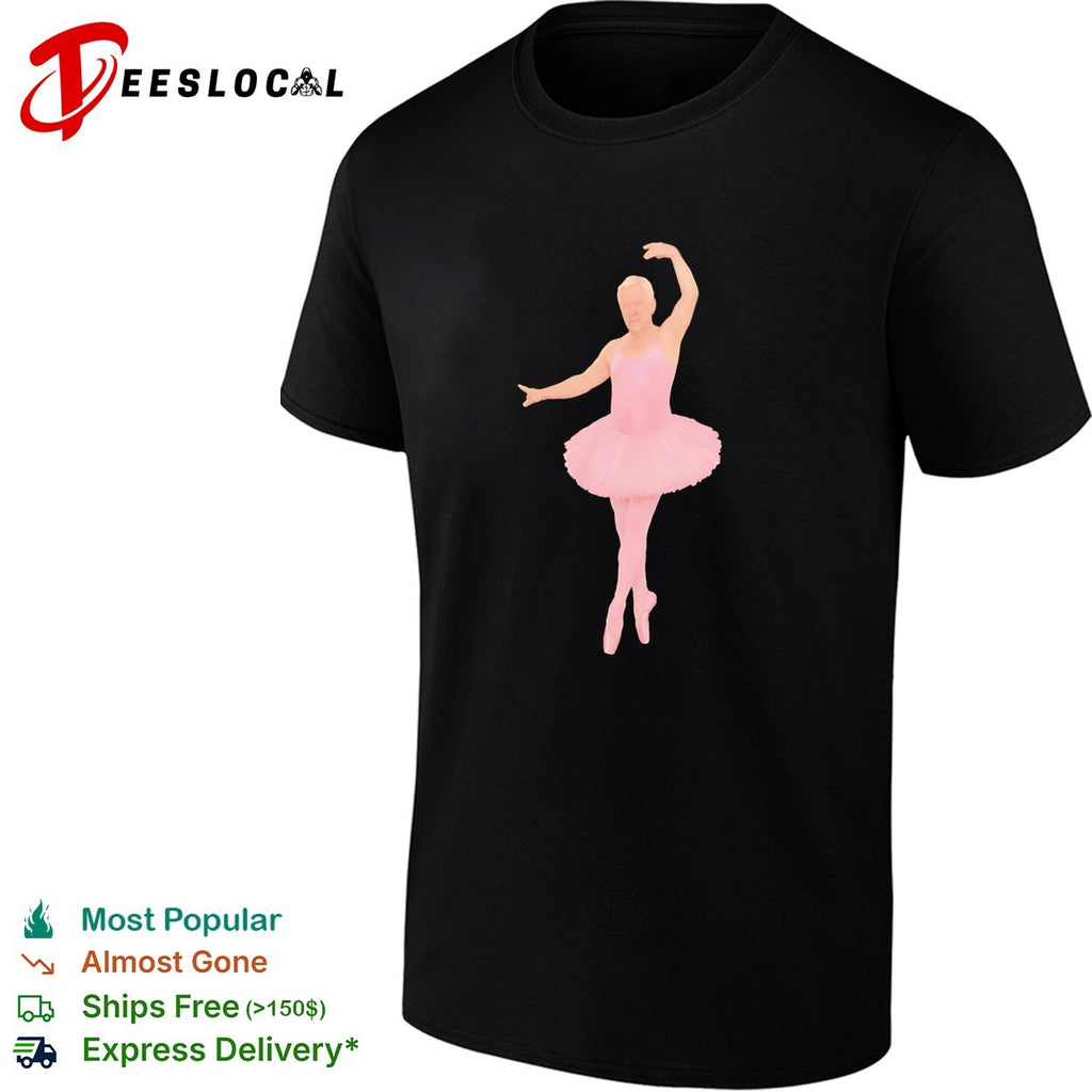 Geddy Lee Wearing Pink Ballerina Alex Lifeson Shirt