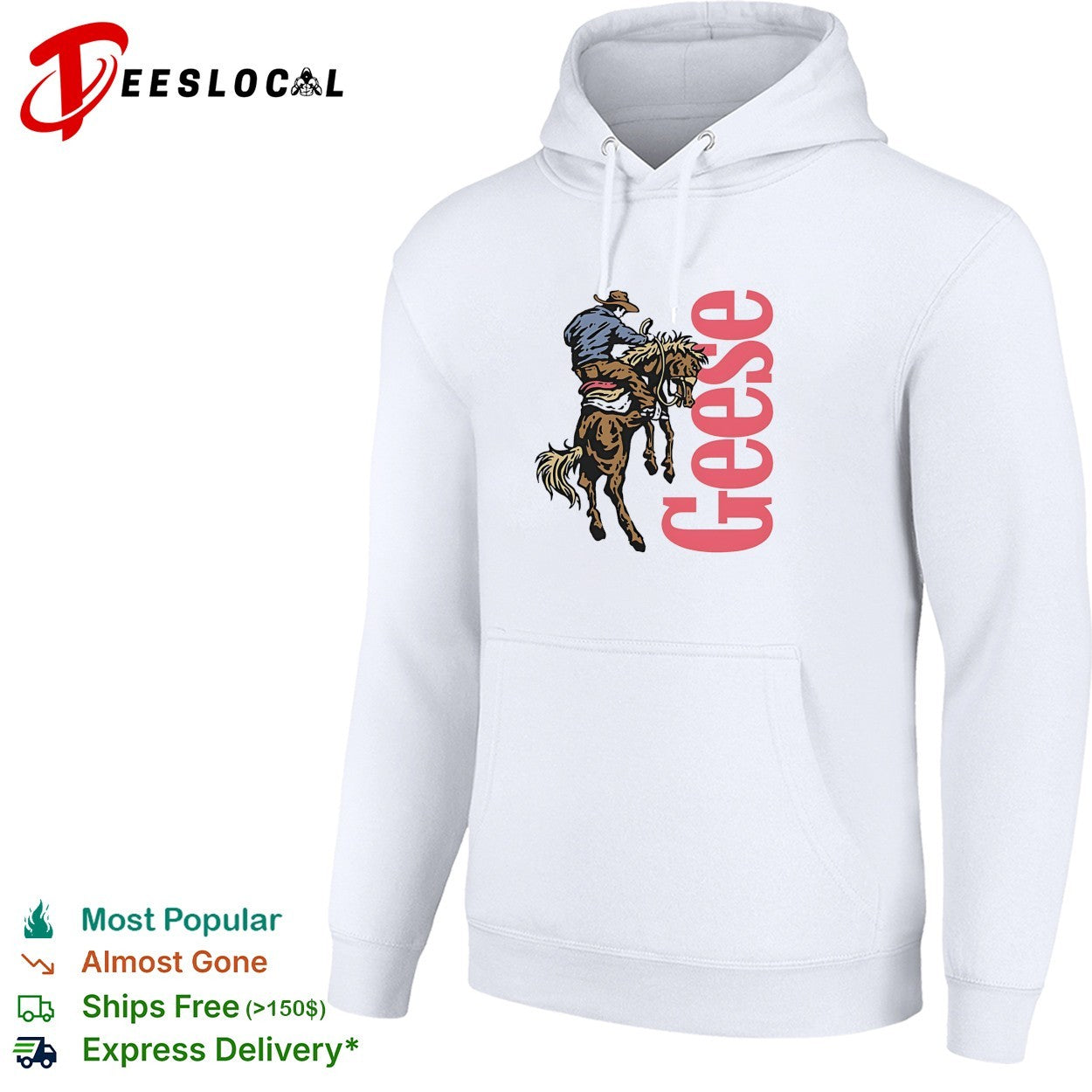 Geese cowboy riding horse shirt