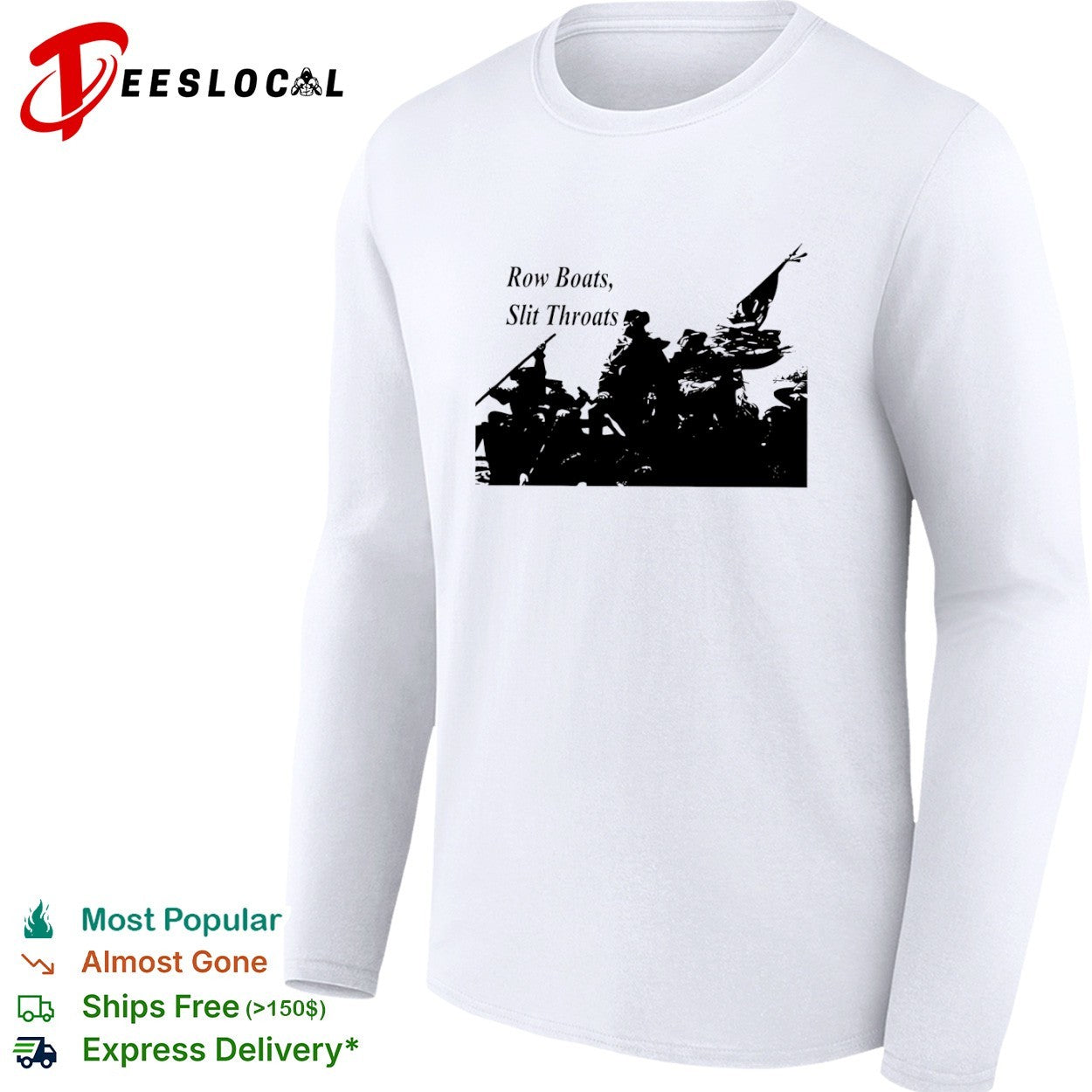 George Washington Delaware Crossing Row Boats Slit Throats shirt