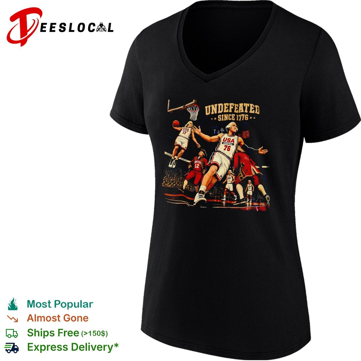 George Washington Undefeated Since 1776 USA Basketball American shirt