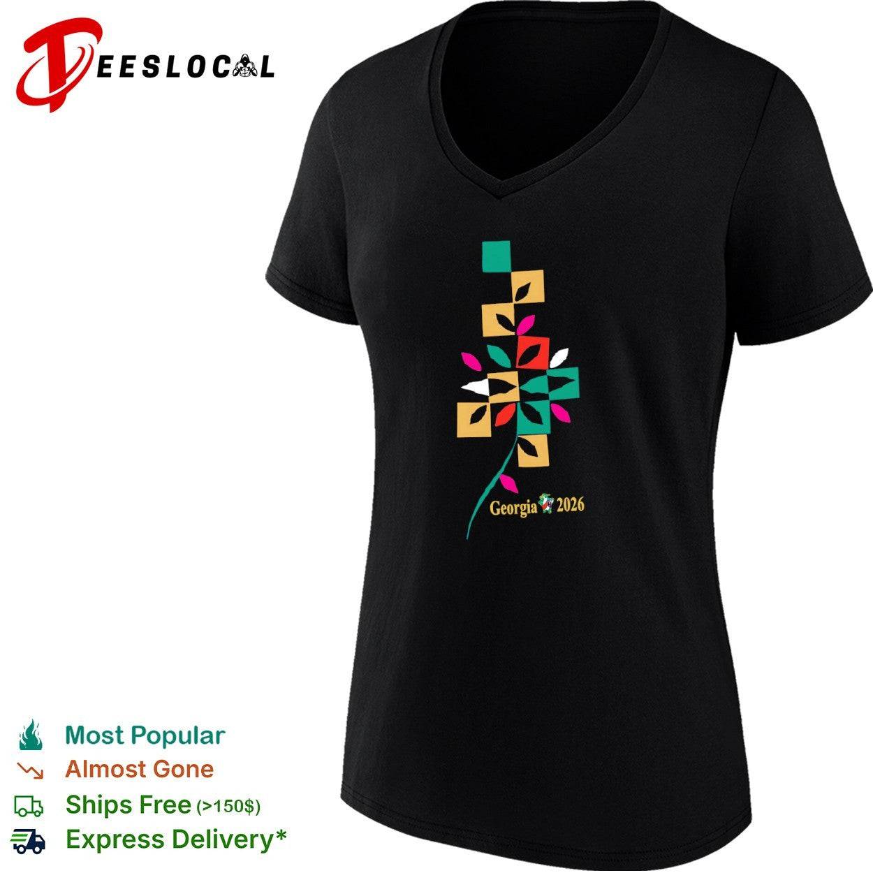 Georgia 2026 abstract geometric leaf pattern shirt