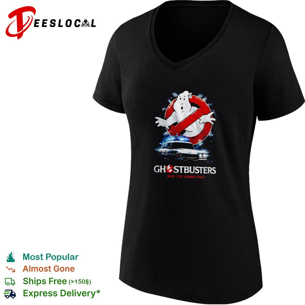 Ghostbusters who you gonna call classic logo Ecto 1 shirt